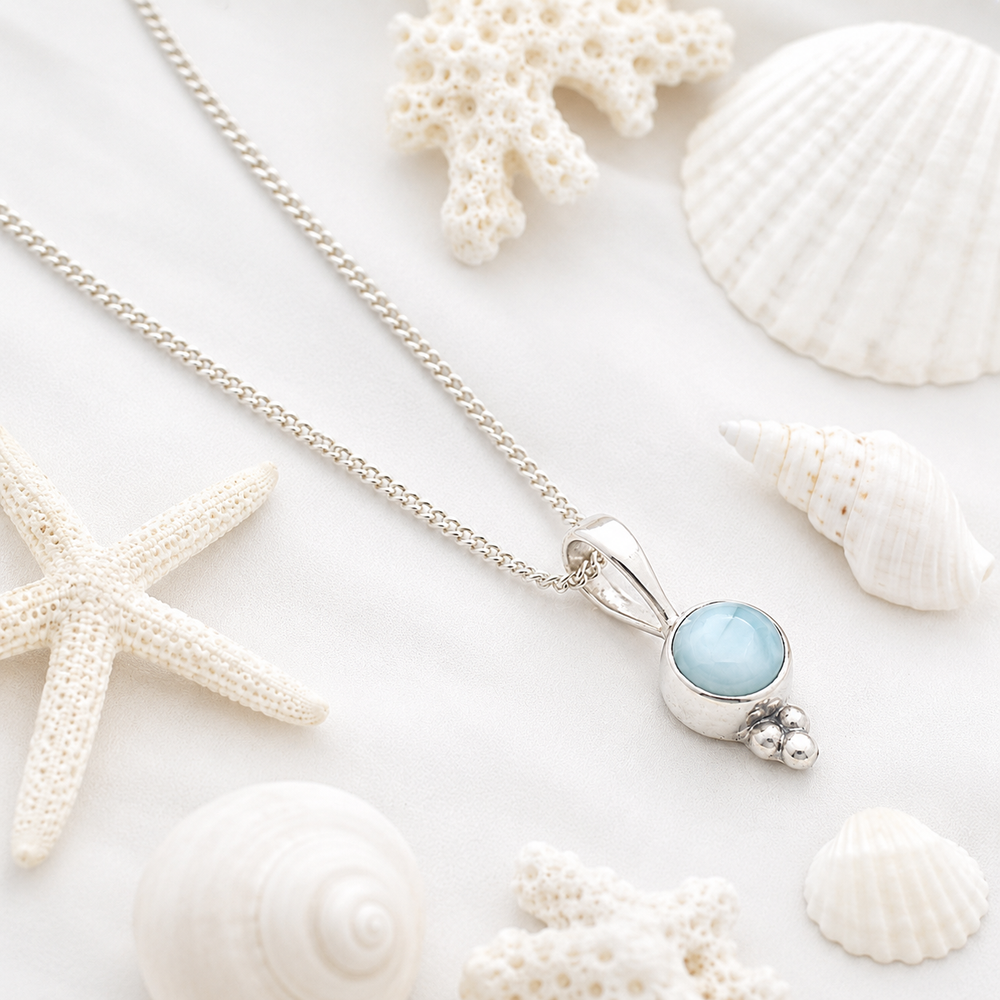 Necklaces - Dainty Larimar Necklace