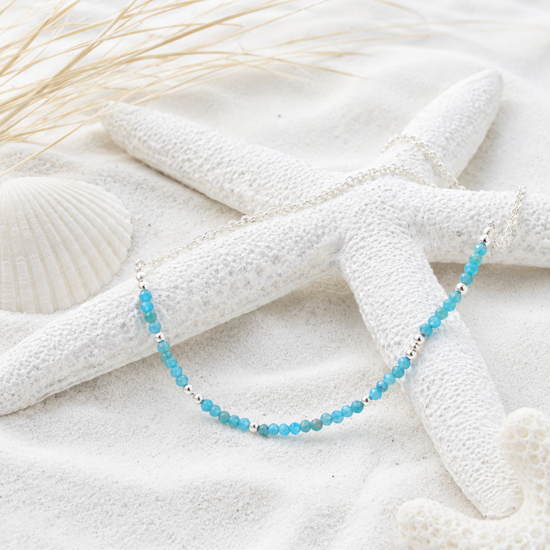 Necklaces - Blue apatite necklace