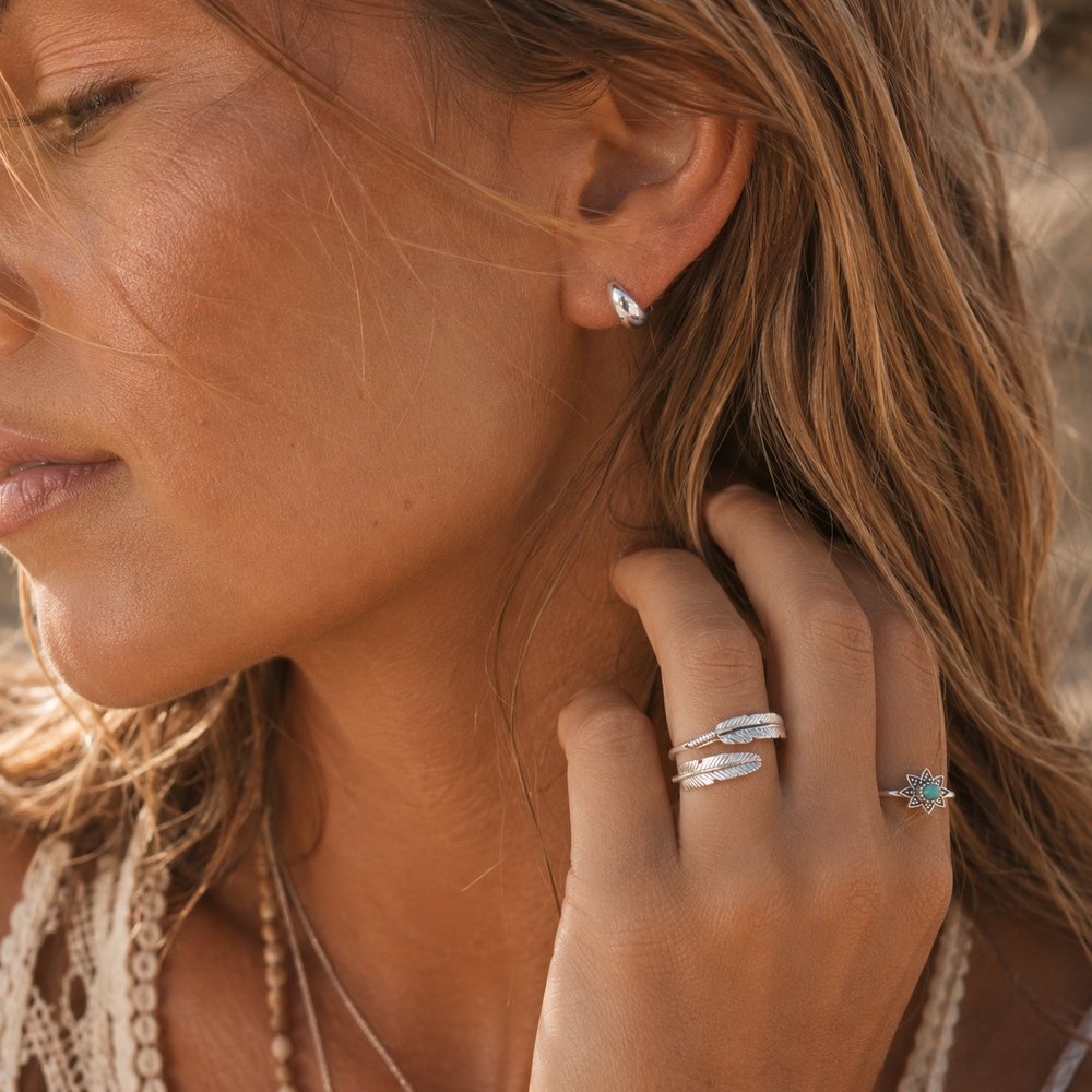 Earring - Silver huggies