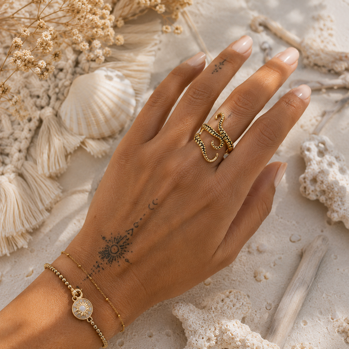 Ocean Gold Octopus Ring