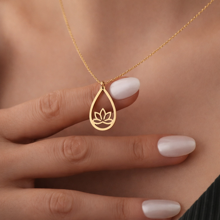 Golden Lotus Light Necklace