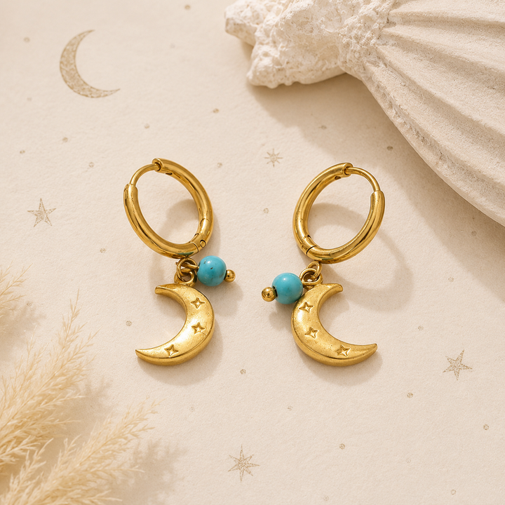 Earrings - Gold celestial earrings