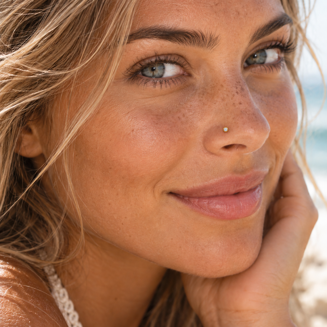 Gold Crystal Wanderer Nose Stud