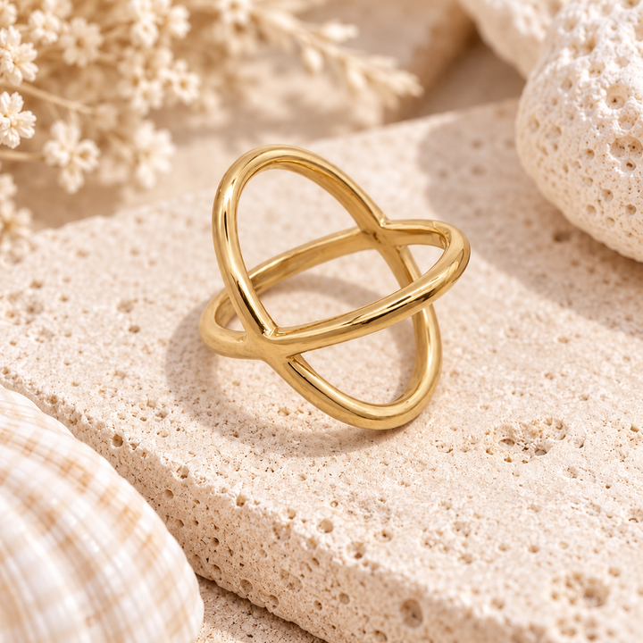 Golden Crossroads Ring