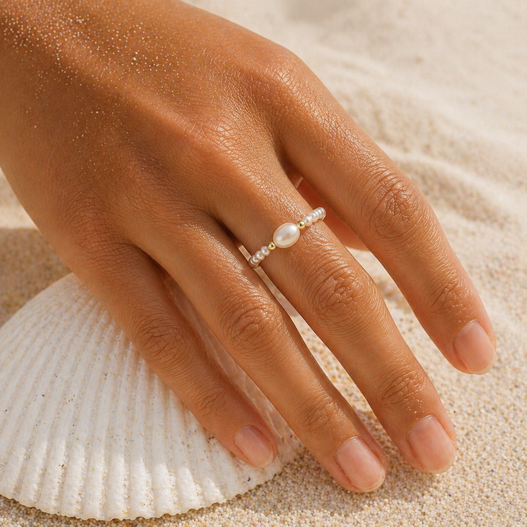 Rings - Beaded Pearl Ring