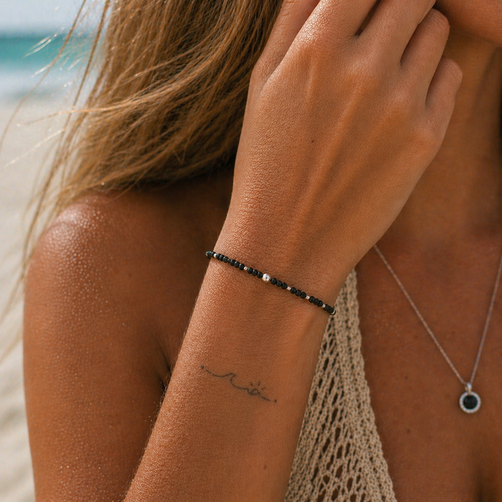 Bracelets - Dainty Black Bracelet