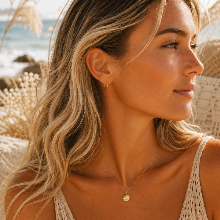 Waterproof Gold Hoops (10mm)