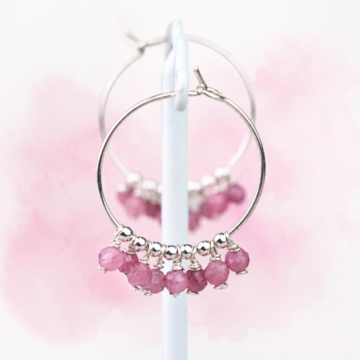 Earrings - Pink Beaded earrings