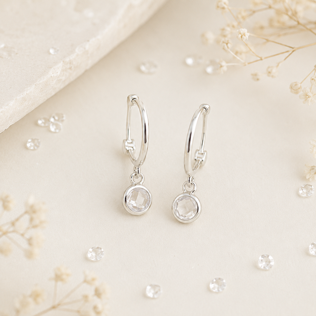 Earrings - CZ huggies