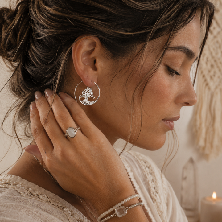 Earrings - Sterling Silver Tree of Life earrings