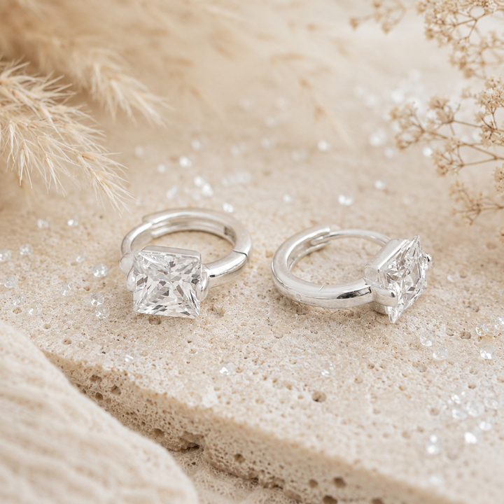 Little CZ Sparkle Hoops