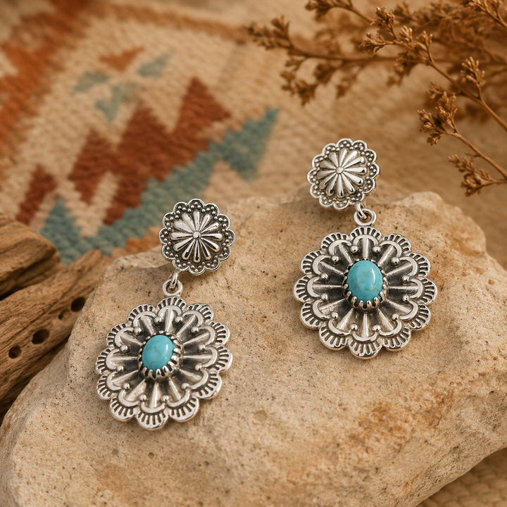 Earrings - Serling Silver Navajo Earrings