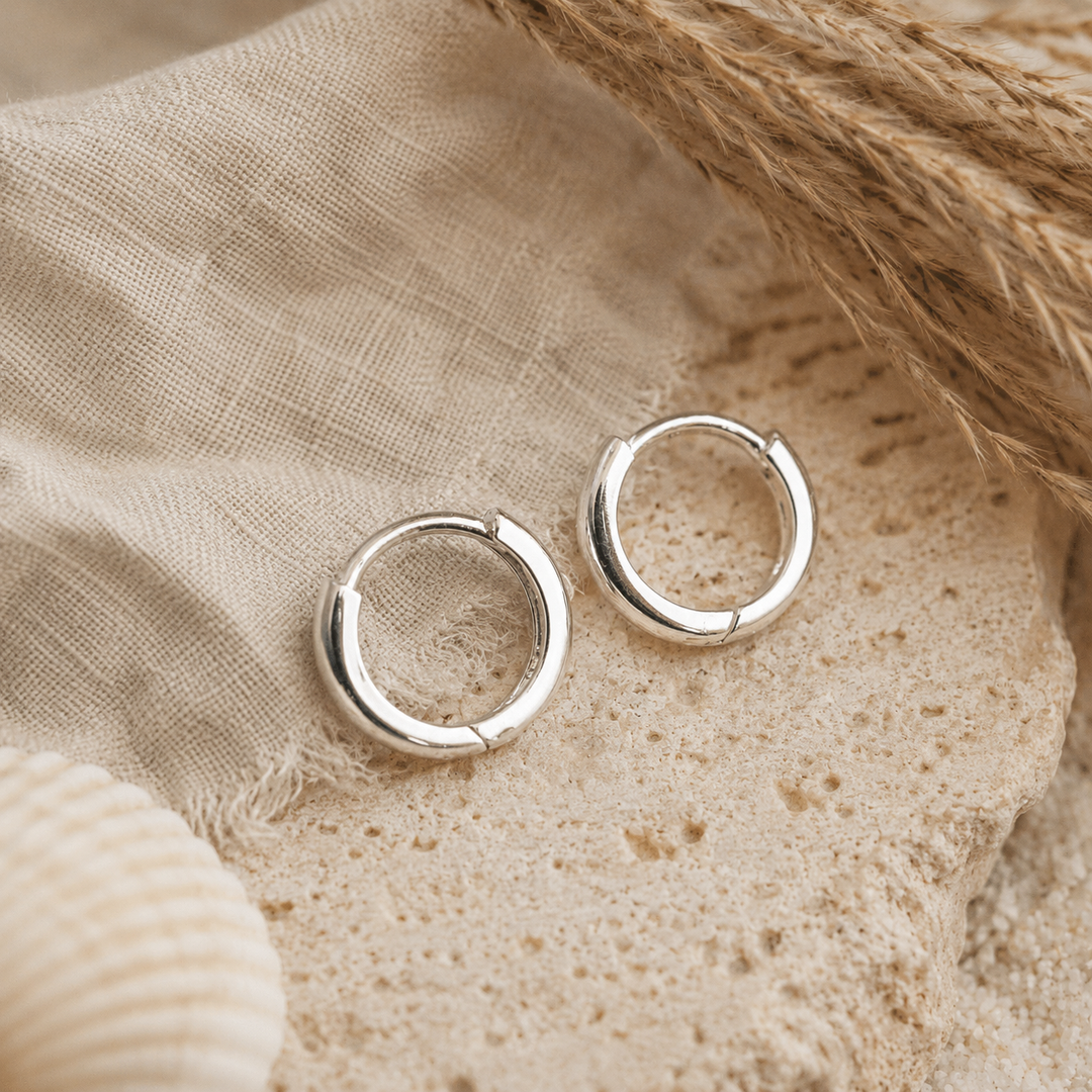 Earrings - basic sterling silver huggies