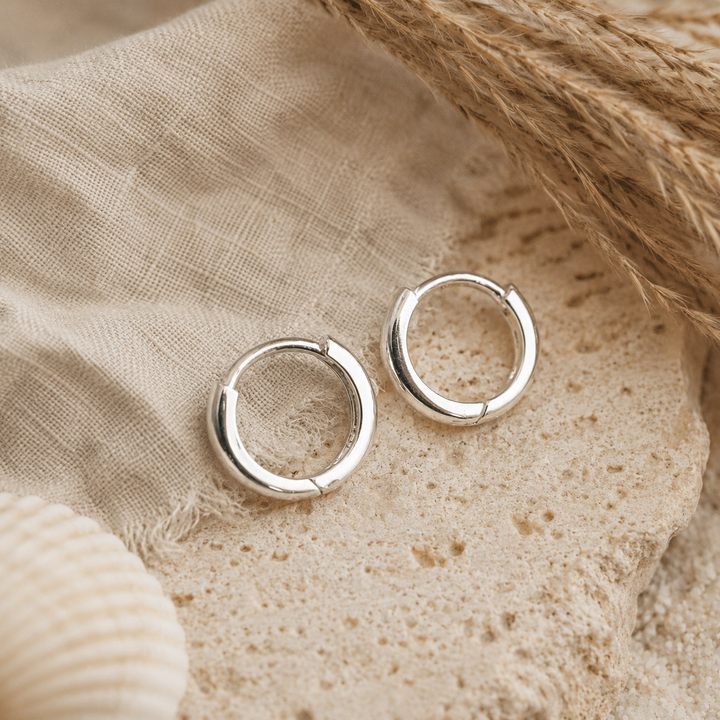 Earrings - basic sterling silver huggies