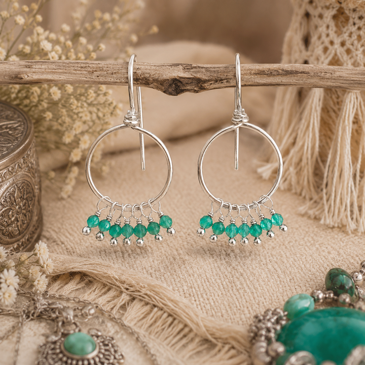Mystic Green Agate Dangles