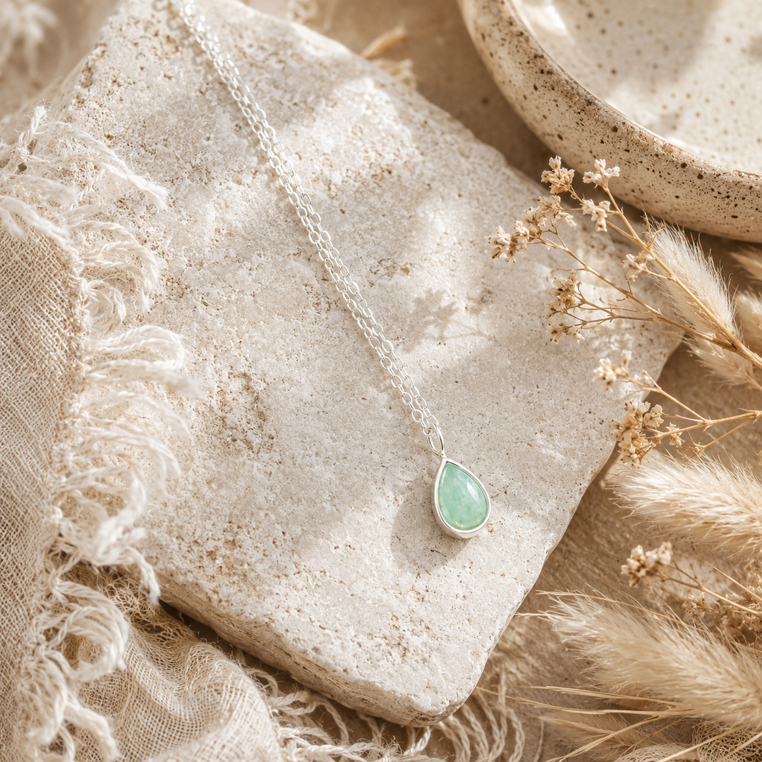 necklaces - dainty amazonite necklace