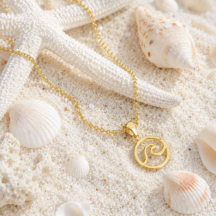 Gold Wave Necklace