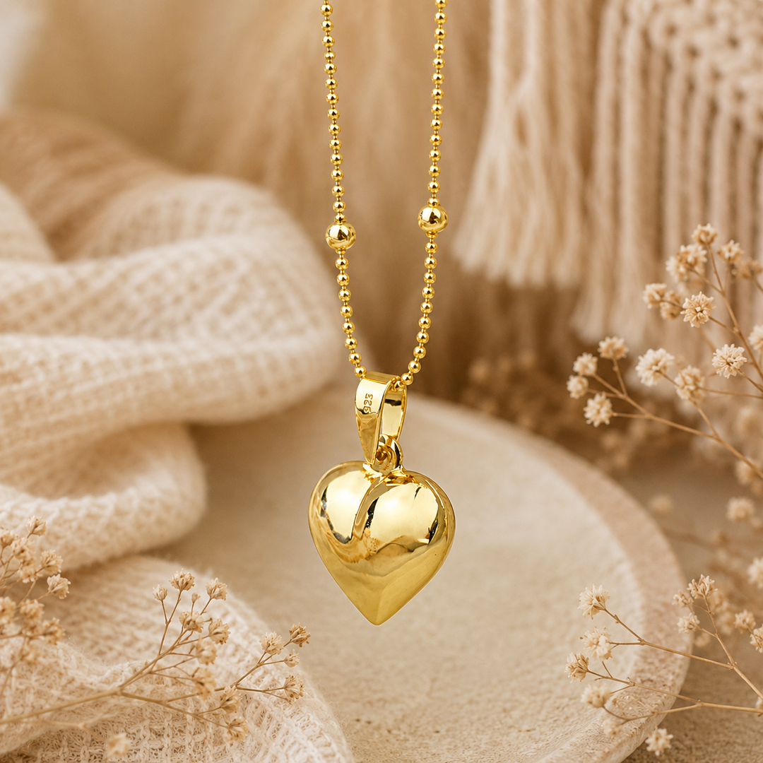 Necklace - gold heart necklace