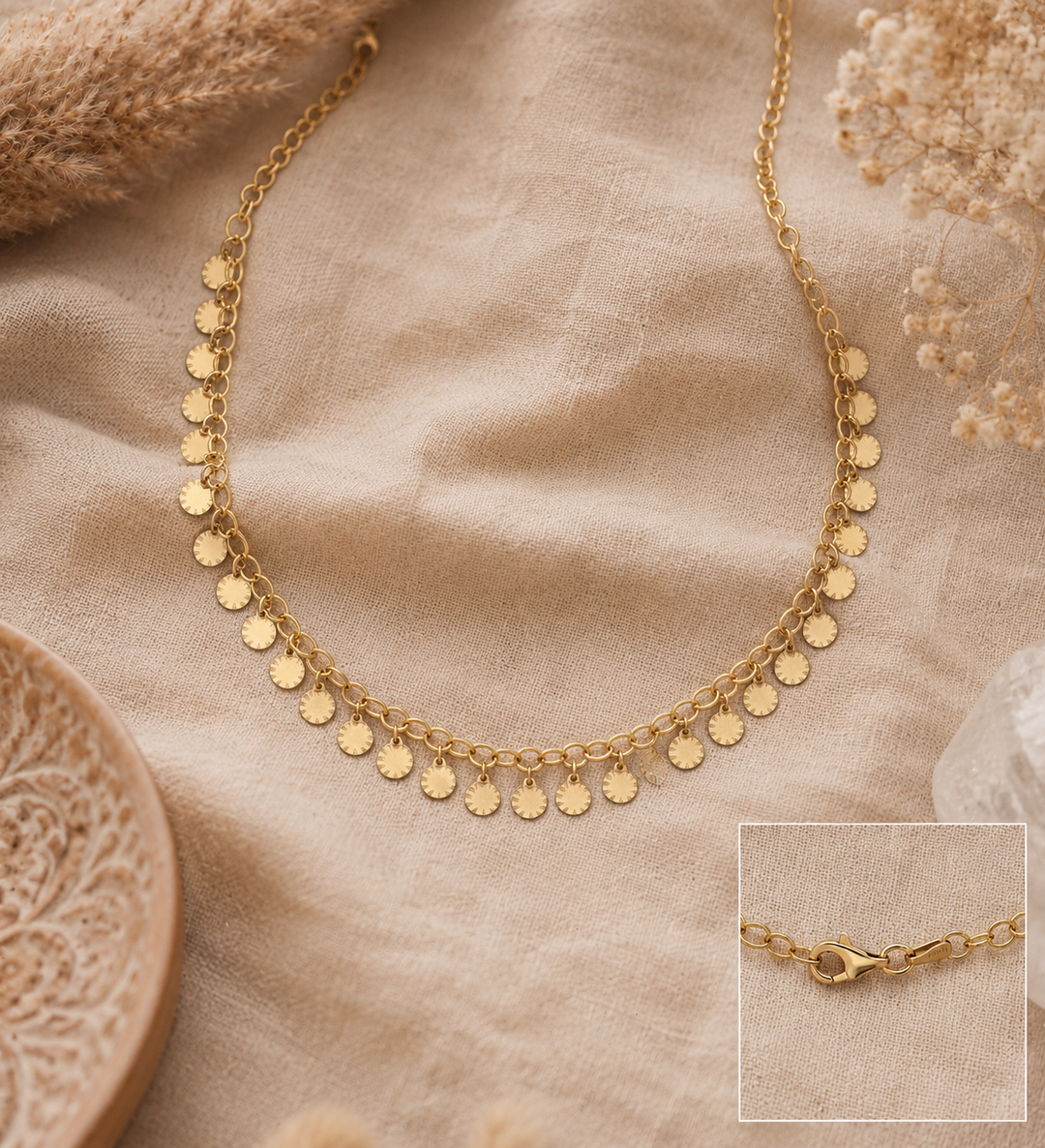 Necklaces - Gold gypsy choker