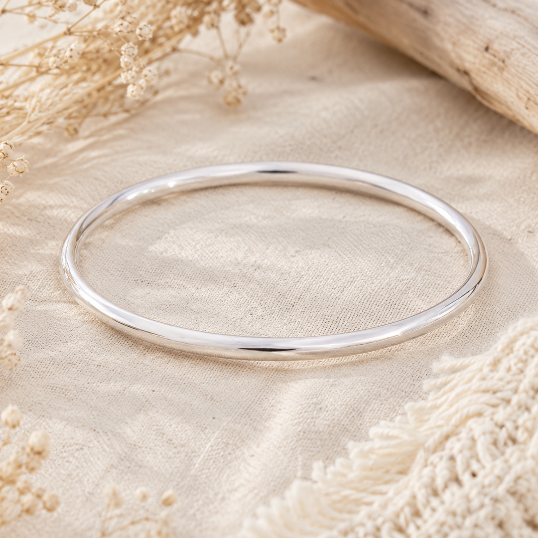Polished Four Edged Bangle