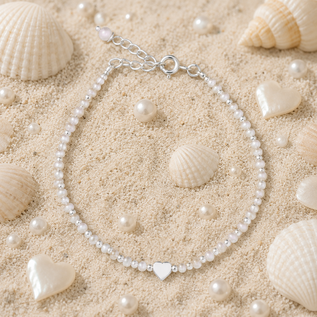 Pure Heart Pearl Bracelet