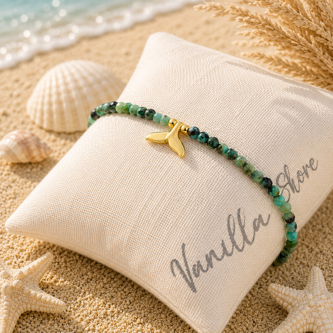 Golden Gem Whale Tail Bracelets
