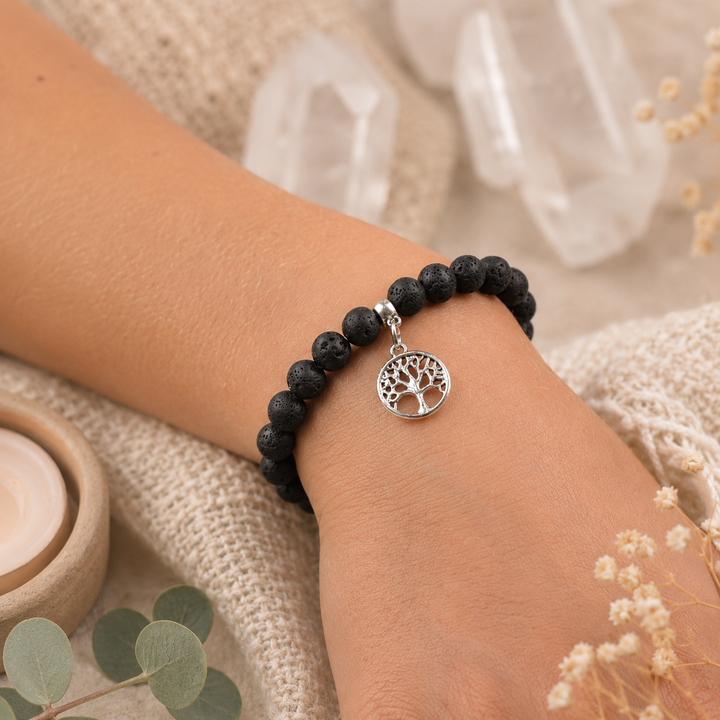 Bracelets - Black Tree of life bracelet 