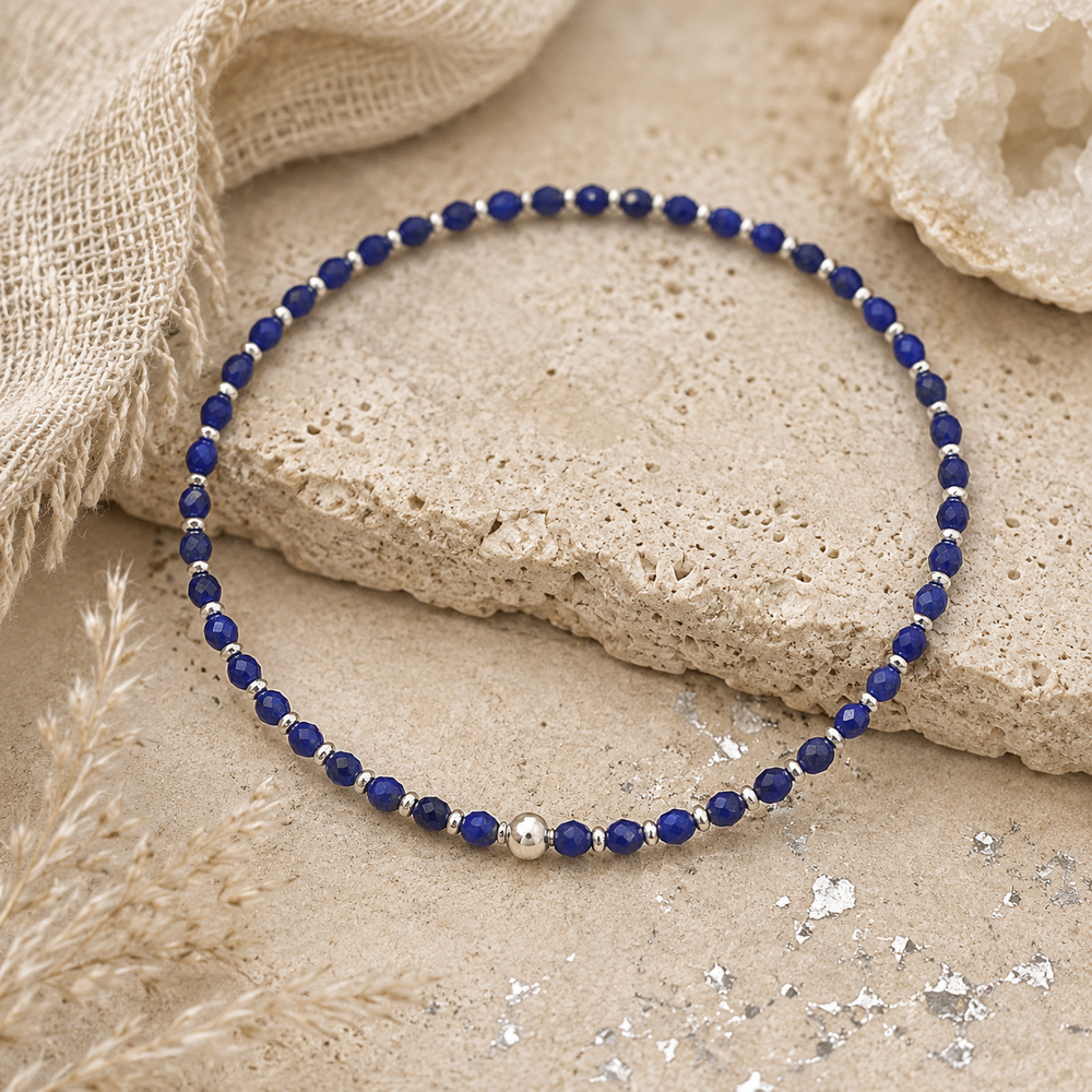 Bracelets - Lapis mini bead bracelet