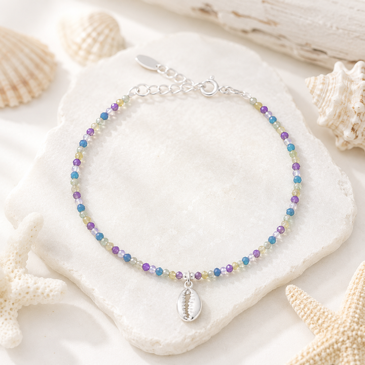 bracelets - beaded cowrie shell bracelet