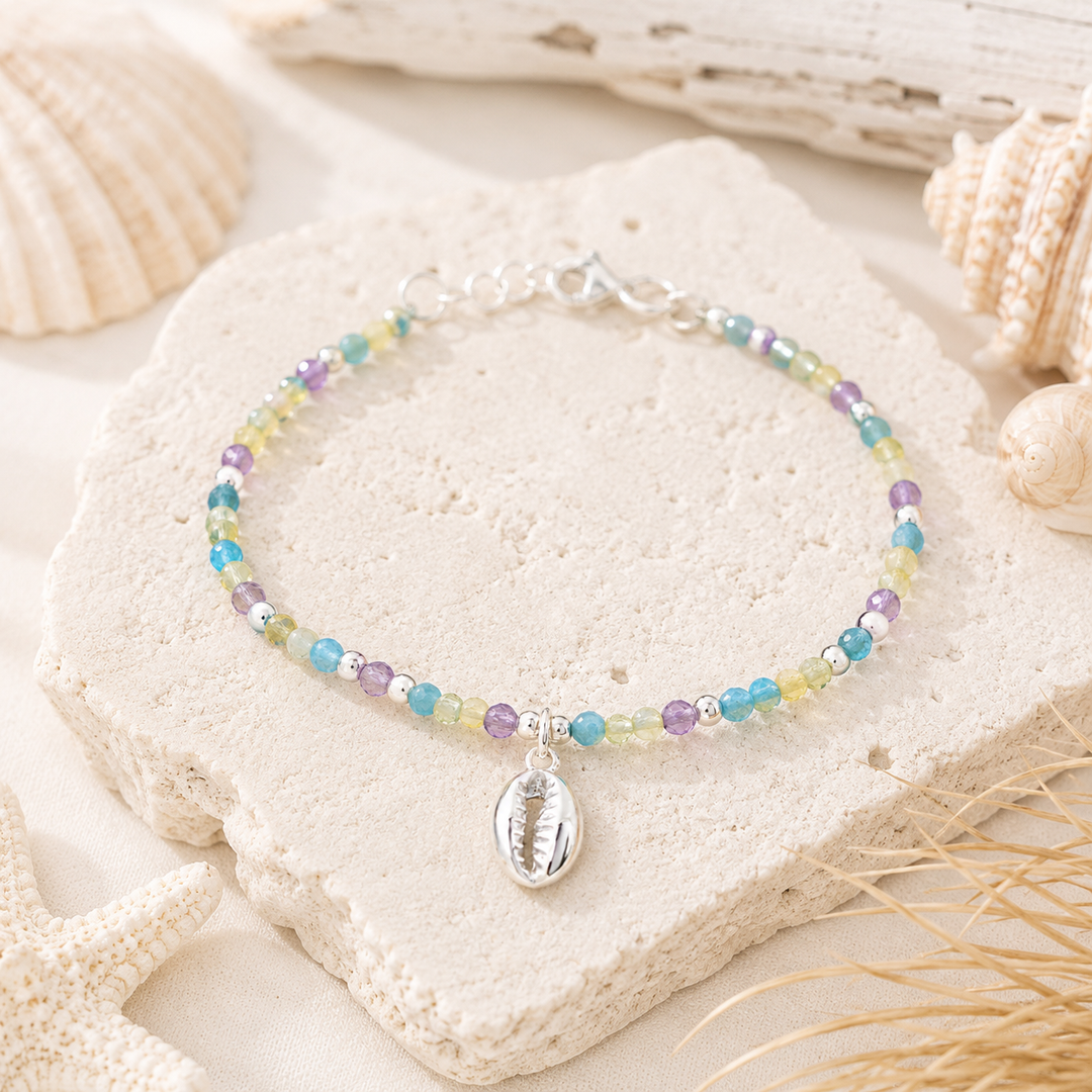 Cowrie Coast Gemstone Bracelet