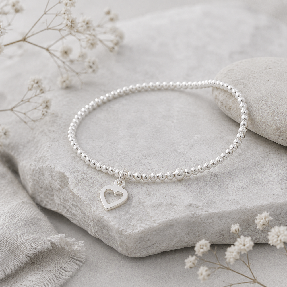 Bracelets - silver heart bracelet