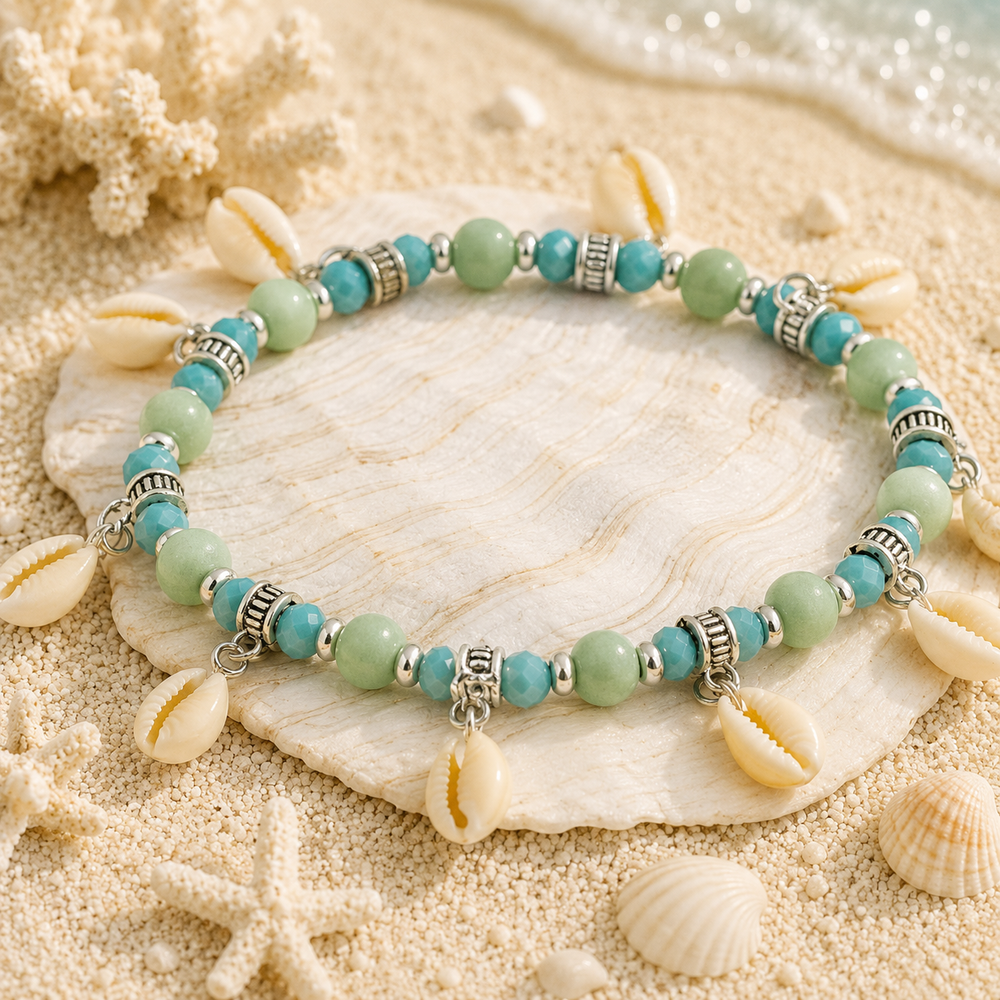 Bohemian beach festival anklet