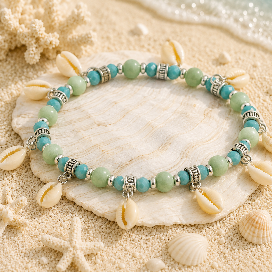 Bohemian beach festival anklet