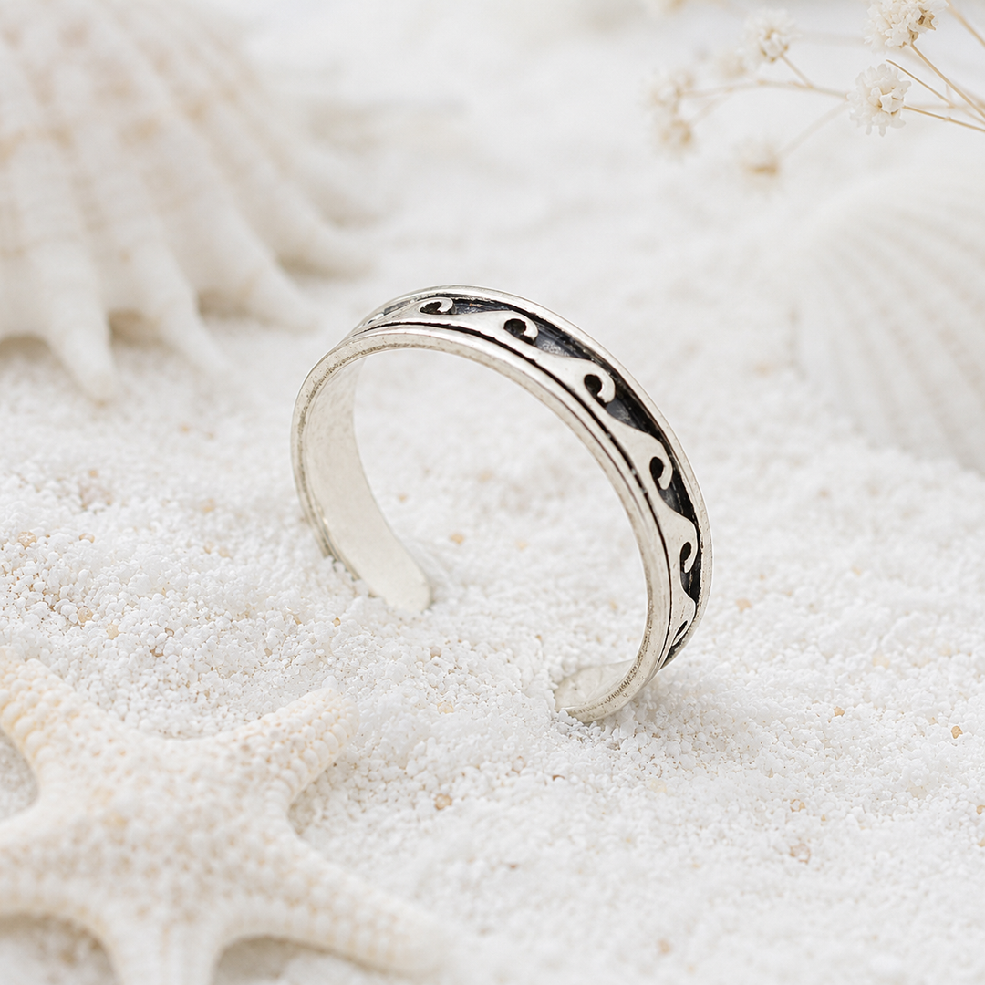 Toe ring - Wave toe ring