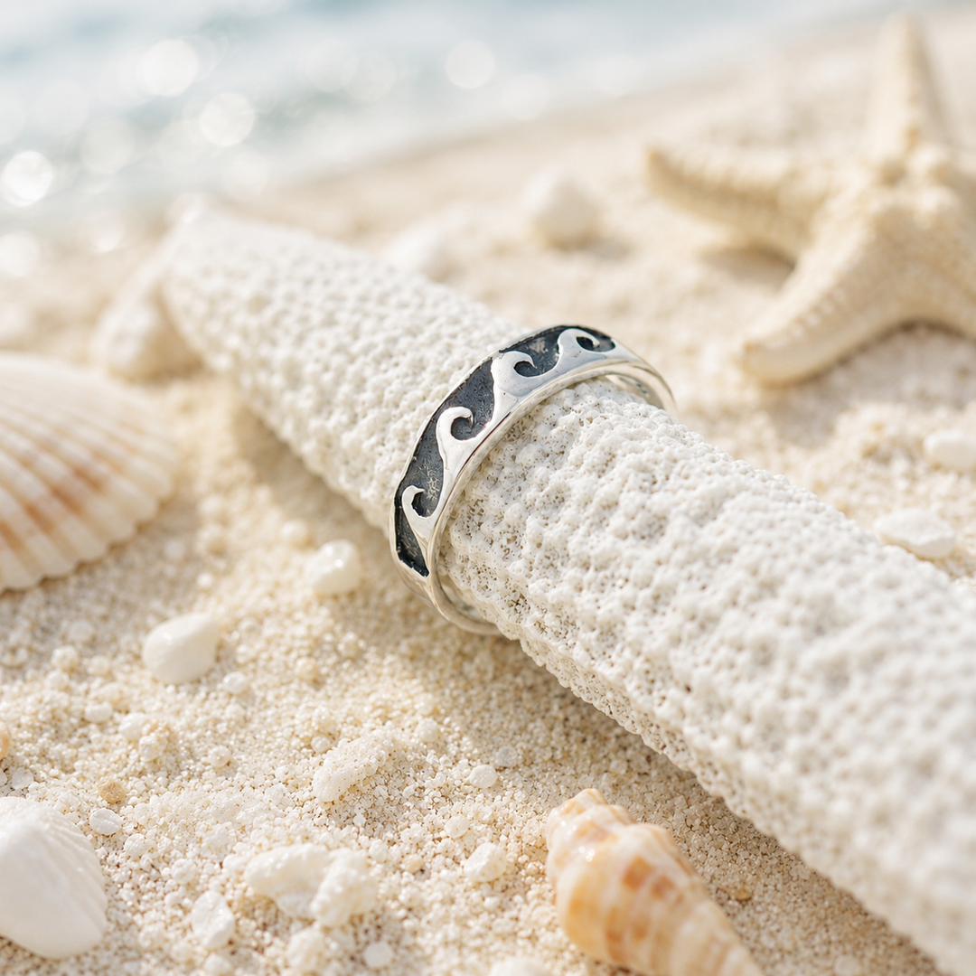 toe ring - wave toe ring