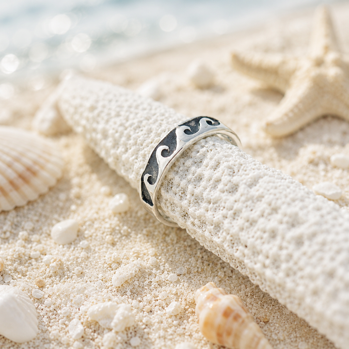 toe ring - wave toe ring