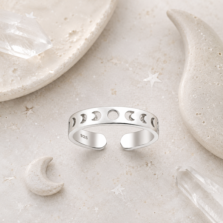 Polished Moon Phase Toe Ring