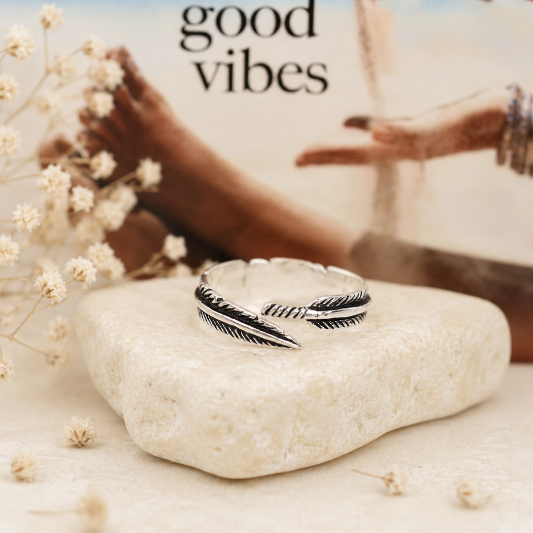 Feather Toe Ring