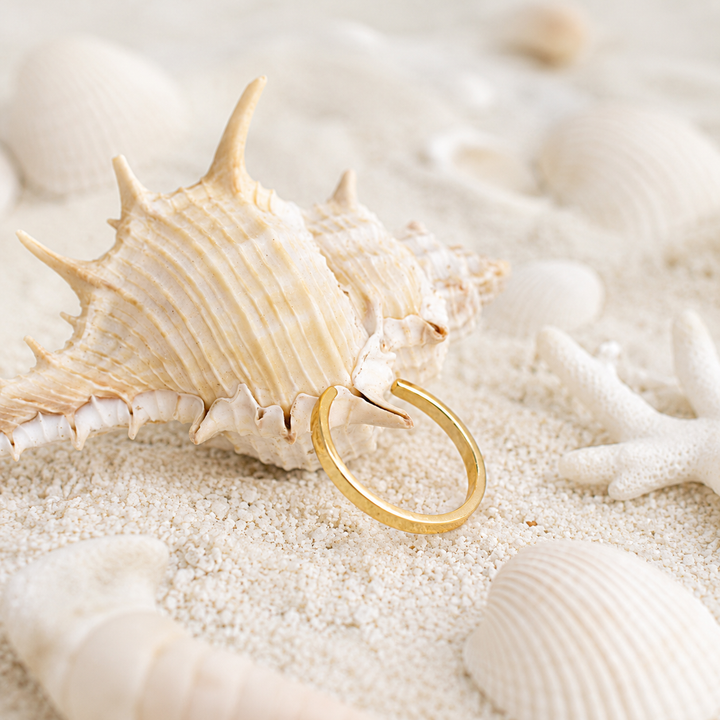 Fine Band Gold Toe Ring