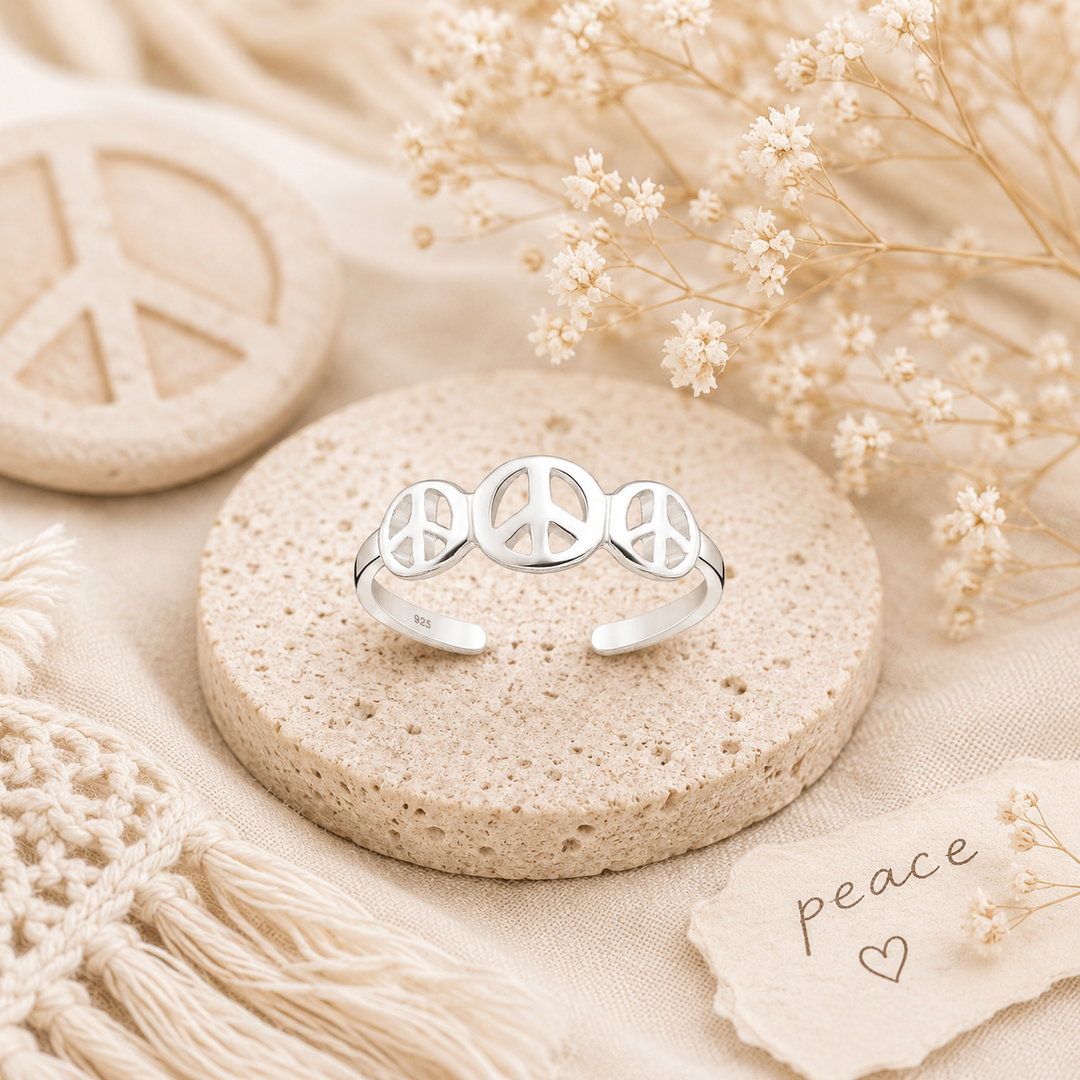 tor rings - peace toe ring