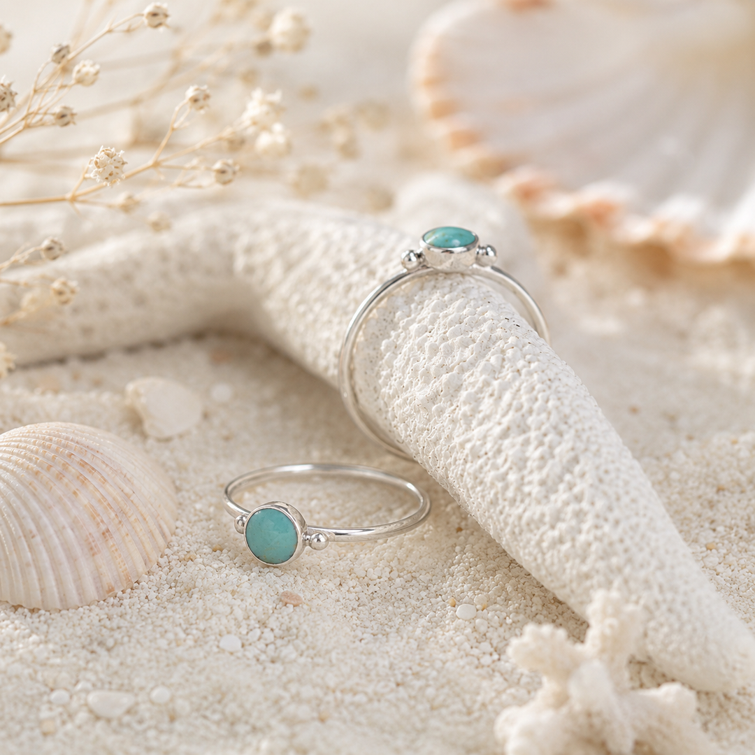 rings - Dainty Turquoise ring