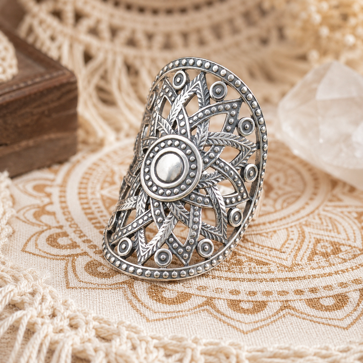 rings - bohemian mandala ring