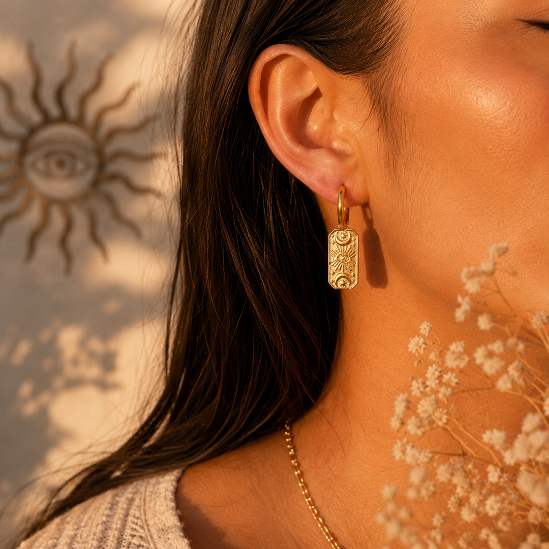 Earrings - Gold Eye earrings