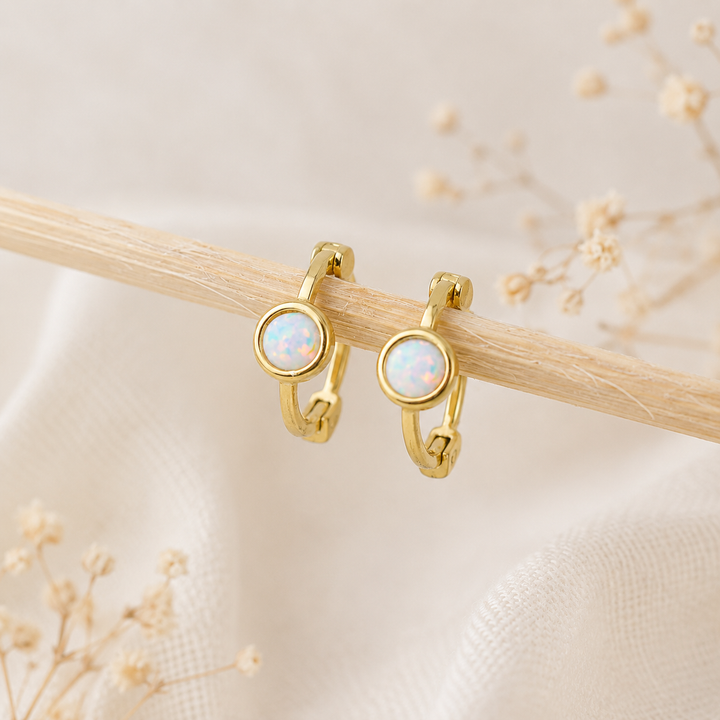 Mini Gold Fire Snow Hoops