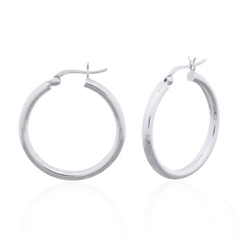 Earrings - Silver Hoops