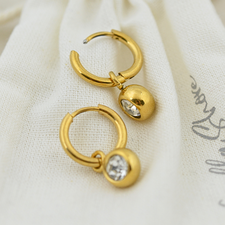 Little Crystal Ball Hoops