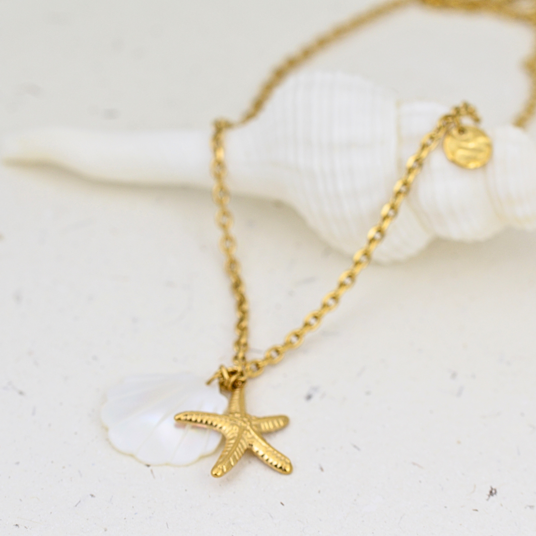 Necklaces - Gold Starfish Necklace