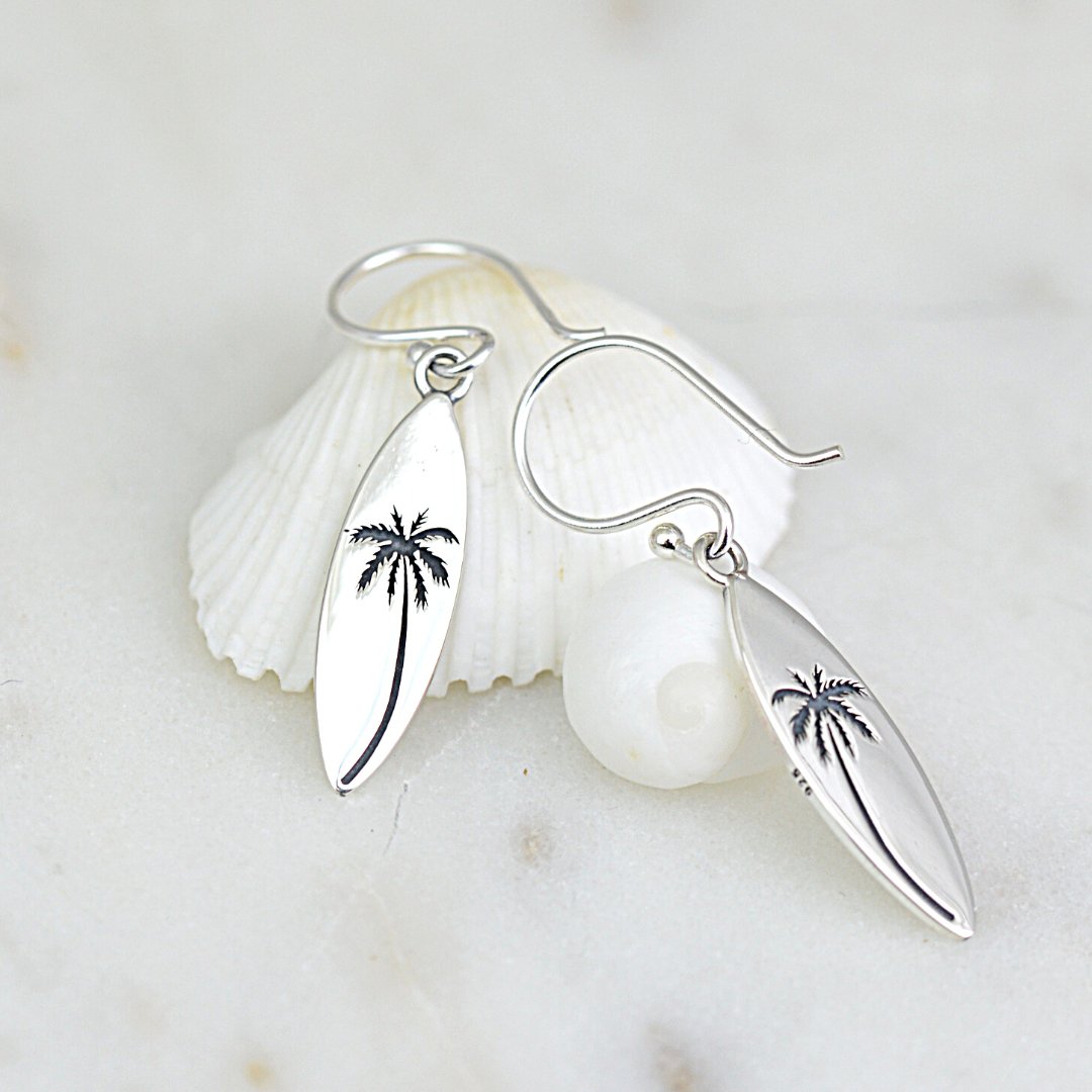 Palm tree hot sale dangle earrings