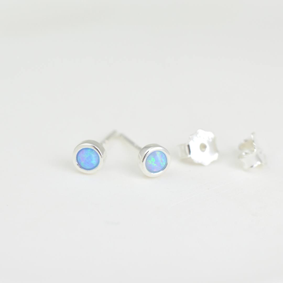 Azure Opal Studs