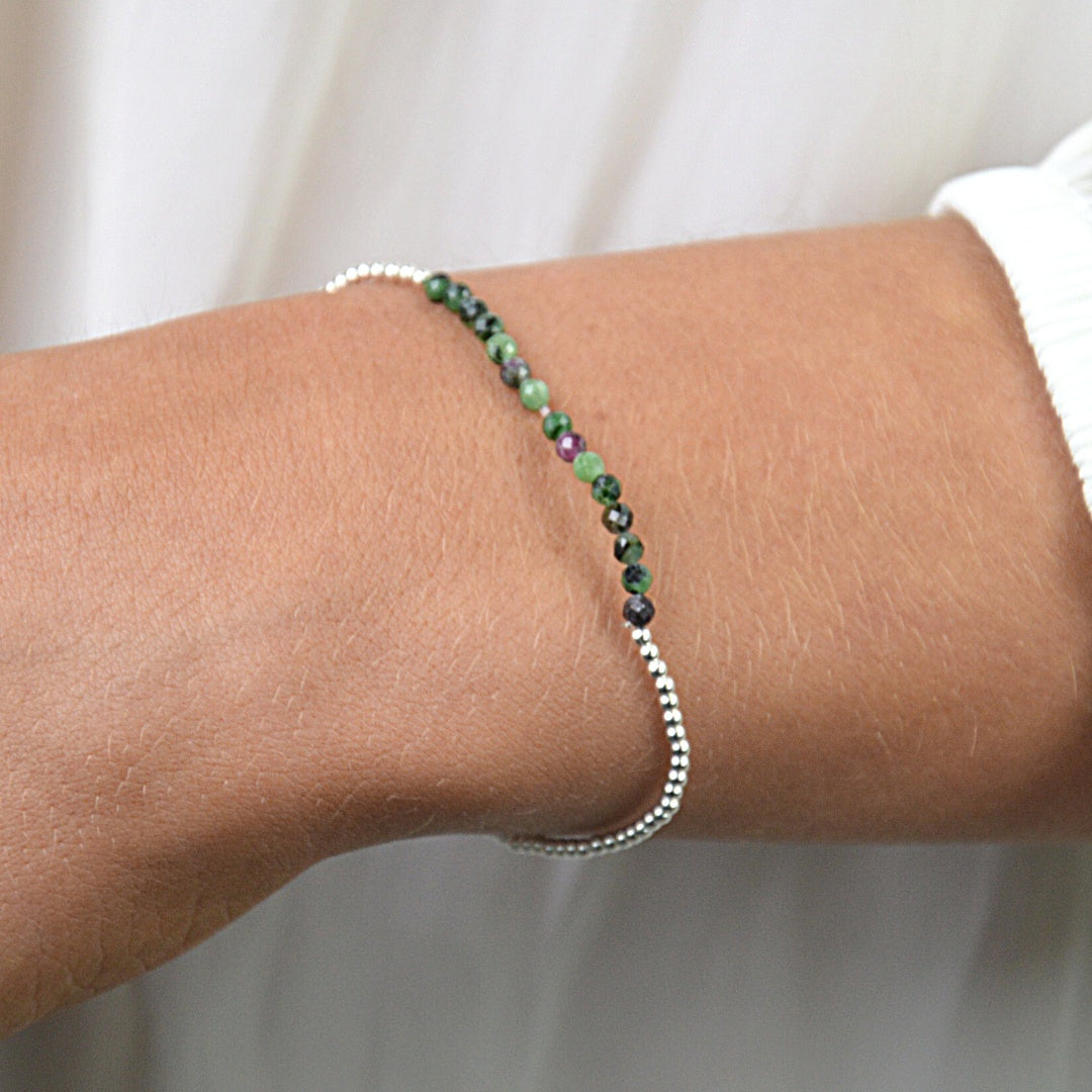 African Turquoise Stretchy Mini Bead Bracelet